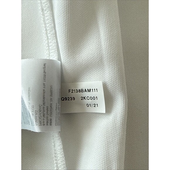 NWT Adidas Baseball Jersey Full Button Lightweight Athletic White Mens SZ Large - Picture 7 of 11